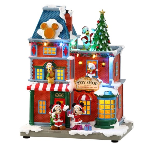 Disney Other - Disney Lighted Musical Animatronic Christmas Decoration House Battery-operated